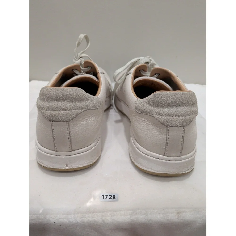Johnston Murphy Daxton Sneakers Mens 13 White Leather U Throat Shoes Sheepskin
